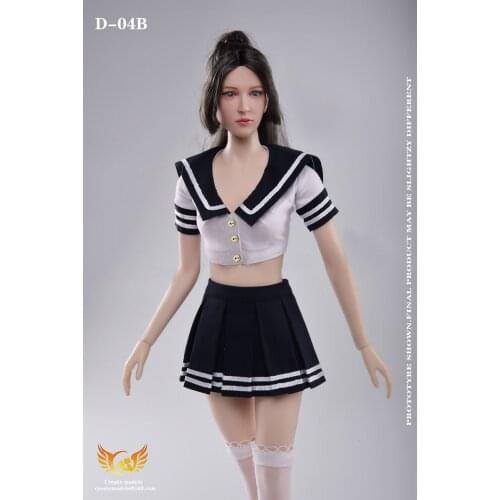 D-04 1/6 Female Sexy Maid Suit Nurse Uniform School Clothes Model Fit 12'' Soldier Action Figure Body