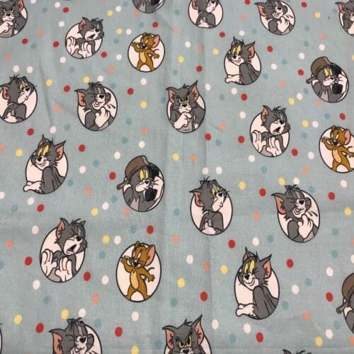 Cotton fabrics, disney fabrics, tom and jerry fabric, mask fabric, poplin, 140 cms, infant textile
