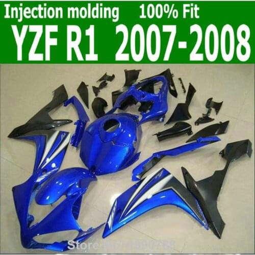 ABS body kit Fairings For YAMAHA YZF R1 07 * 08 ( Blue ) high quality Injection fairing kit CQ43