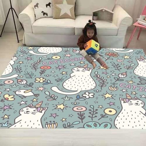Cartoon Cat Shaggy Anti-Skid Floor play Mats 3D Carpet Non-slip Rug Dining Living Room Soft Kids Bedroom Mat Carpet
