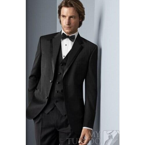 Custom Made To Measure Mens Suits Wedding Suits,Bespoke 2015 Mens Wedding Suits,Tailored Wool Tuxedos For Men(Jacket+Pants+tie)