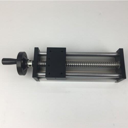 Customized 35mm Effective Stroke Linear Guide Rail 1204 1605 1610 Ball Screw Linear Rail+Manual hand platform