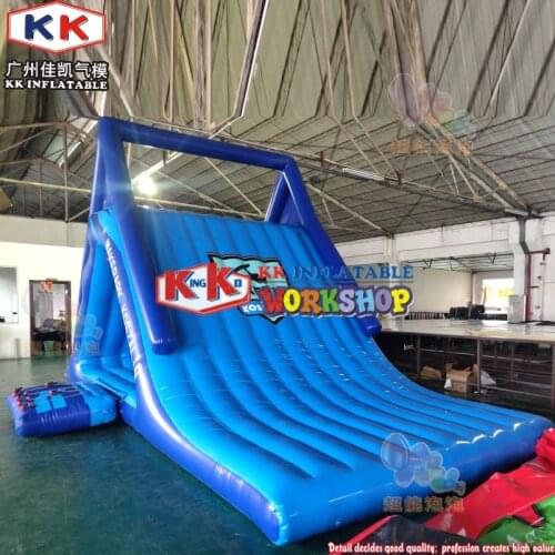Sky Blue Inflatable water park equipment inflatable water triangle slides/floating water slide for sale