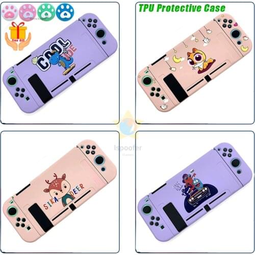 Newest TPU Protective Case For Nintendo Switch Split Cute Skin Case Shell Cover Full For Switch Cover NX NS Joycon Dropshipping
