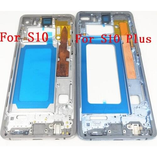 New Middle Frame Bezel Plate For Samsung Galaxy S10 S10 Plus S10+ Metal Housing Middle Frame with Side Keys