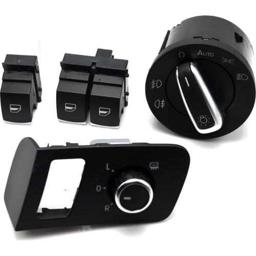 New Chrome high quality Mirror switch window switch for VW Volkswagen Touran 2003-2015 Caddy 5K3 959 857 1TD959565A 5ND941431B