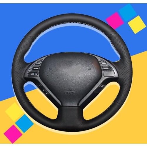 Auto Braid On The Steering Wheel Cover for Infiniti G G25 G35 G37 EX EX35 EX37 Q Q40 Q60 QX50 (US) 2014-2018 Car Covers Interior