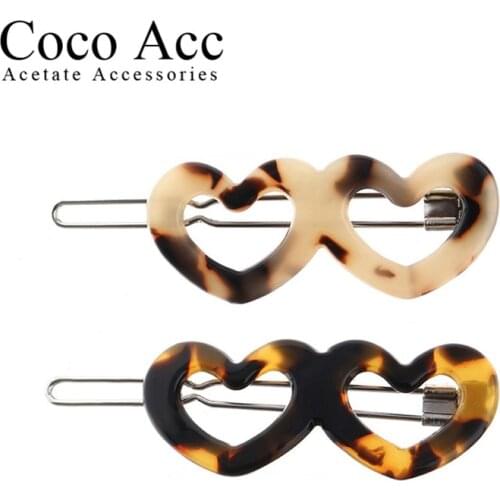 Wholesale high-end hollow out heart shaped hair alligator clips hairgrips hairpin accessories for women girls