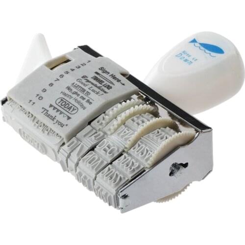 DIY Words and Date Wheel Rubber Dater Roller Stamp Stationery