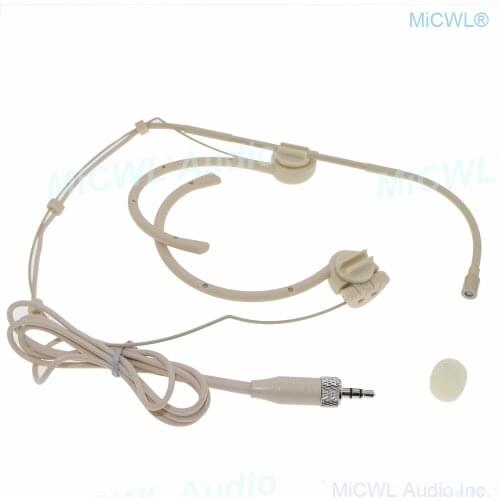 Double ear Collapsible Headset Microphone For Sennheiser ew100 G1 G3 G3 G4 Wireless BeltPack Foldable Angle of Rotation HeadMic