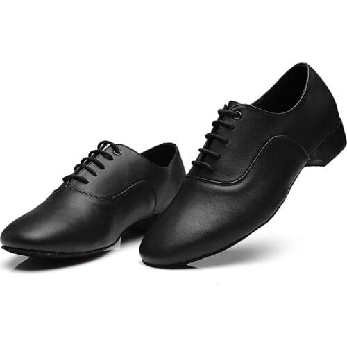 USHINE Black white PU Salsa Ballroom Tango Shoes Zapatos De Baile Latin dance shoes man big size