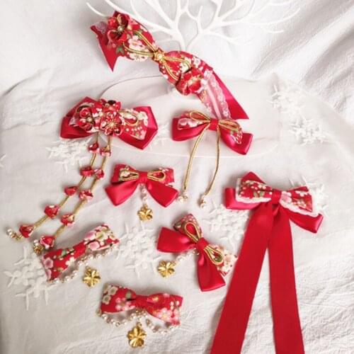 Burgundy and style antique Lolita Lolita JSK dress OP skirt JK hair accessories hairpin necklace hairband