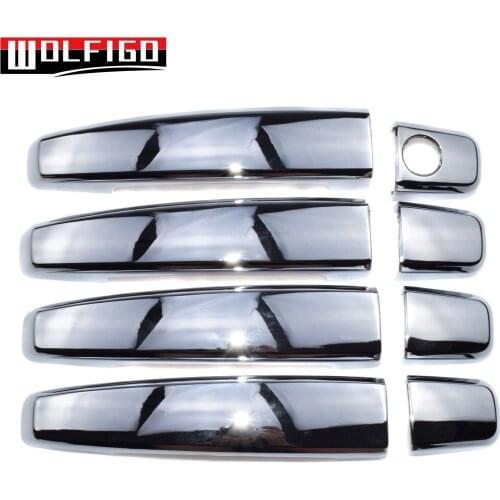 WOLFIGO 8PCS Outside Chrome Door Handles Cover Trim Sticker FOR 2009-2014 Chevrolet Cruze FOR 11-14 Sonic FOR 07-10 Aveo Fit