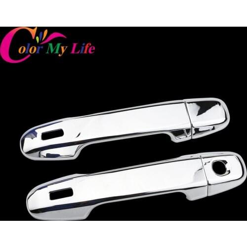 Color My Life ABS Chrome Car Front Door Handles Protection Cover Doors Stickers for Toyota C-HR CHR 2016 2017 2018 Accessories