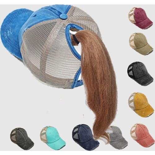 Retro Womens caps Water Washed Hole Baseball Caps Mesh Ventilation Spring And Summer Cotton Outdoor Leisure Bonnets For Women