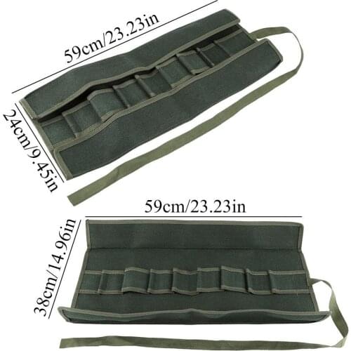 1Pc Canvas Gardening Handle Portable Multifunctional Storage Package Tool Set Case Rolling Bag