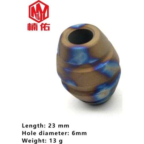 1PC Titanium Alloy Flame Pattern Paracord Knife Beads Outdoor Tools Mini Accessories flashlight Pendant