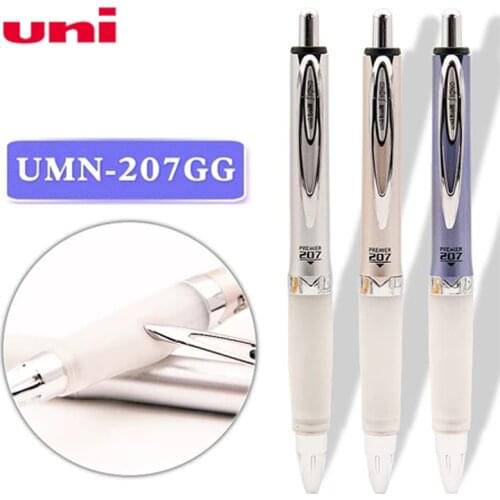 1PCS Japan Uni Gel Pen UMN-207GG Soft Grip Press Quick Dry Signature Pen Comfortable Soft Grip Replaceable 0.5 Refill UMR-83/85N