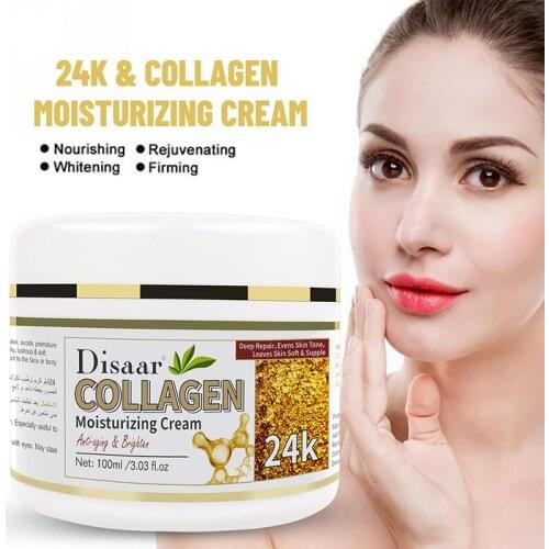 100ML 24K Collagen Anti Wrinkle Facial Cream Whitening Moisturizing Power Lifting Facial Brighten Skin Cream Skin Care