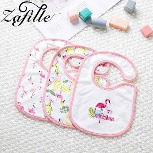 ZAFILLE Babies Accessories Newborn Bibs For Kids Cartoon Baby Bibs Waterproof Adjustable 3pcs Set Baby Stuff Childrens Apron