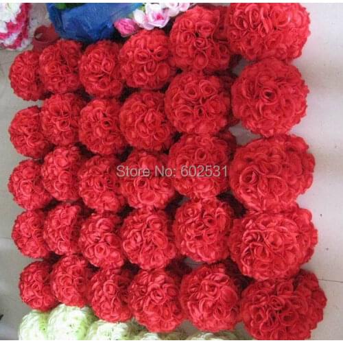 30cm 12" prasinous wedding silk kissing ball pomander kissing flower ball party decorations 23colors option EMS free shipping