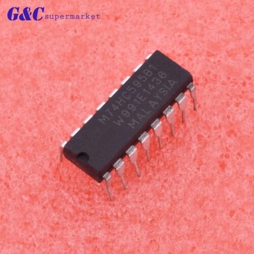 5/10PCS M74HC595B1 M74HC595 DIP16 8 BIT SHIFT REGISTER WITH OUTPUT LATCHES US