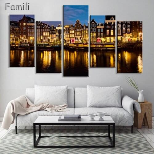 5pcs Netherland Design Canvas Paintings Palligraphy Modern Nordic Home Decor Five Piece Canvas Art Sofa Backdrop Kids Room