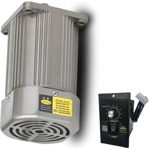 AC220V 6/15/25/40/60/90W 0-1400RPM/0-2800RPM speed control optical axis high speed motor, reversible + speed controller