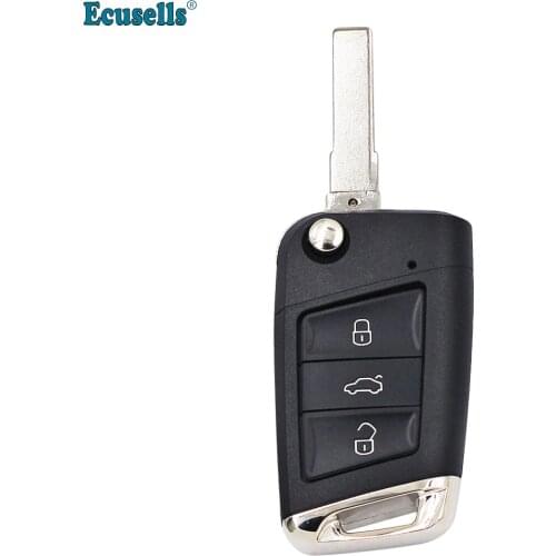 3 buttons Flip Remote Cover Key Fob shell case for VW Volkswagen Tiguan A7 MQB Golf VII Golf7 Golf MK7 Skoda Octavia HU66 HAA