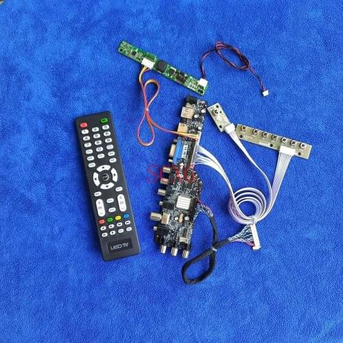 Display drive board Fit DV185WHM/HM185WX1/HT185WX1/HT185WXB 30-Pin LVDS Digital 1366*768 LED LCD AV VGA USB HDMI-compatible KIT
