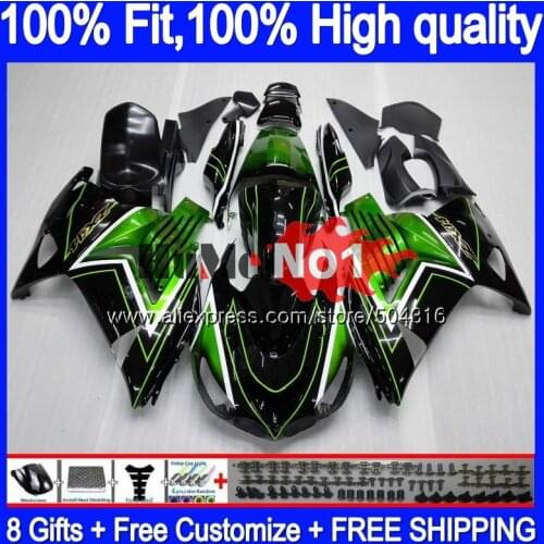 Injection For KAWASAKI ZX 14R ZX14R 06 07 08 09 10 11 78MC.9 ZZR1400 ZX-14R 2006 2007 2008 2009 2010 2011 Fairing Green black