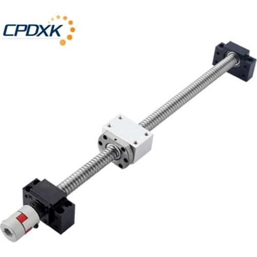 Ball Screw Set : SFU1204 End Machine length 200 -950mm & Single Flange BallNut & BF/BK10 + Ballnut Housing+supporter