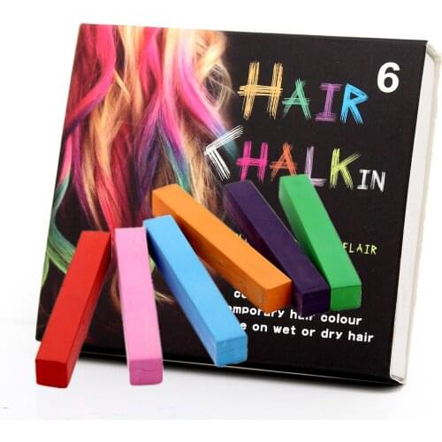 Brand New 6 Colors /12Colors Non-toxic Temporary DIY Hair Chalk Color Dye Pastels Salon Kit