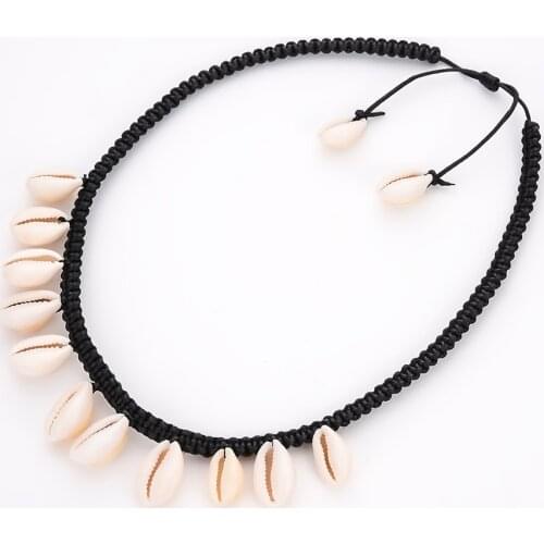Cute Sea Shell Choker Necklace Jewelry Bohemian Beach Tassel Necklace Shell Chain For Women Pendant Comic Moana Ocean Necklace