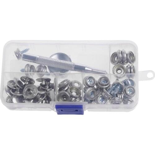 New 62-piece iron ship marine canvas cloth snap cover button socket kit