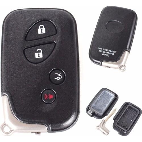 New 4 Button Remote Key Fob Case Shell Uncut Blade For Lexus IS250 RX350