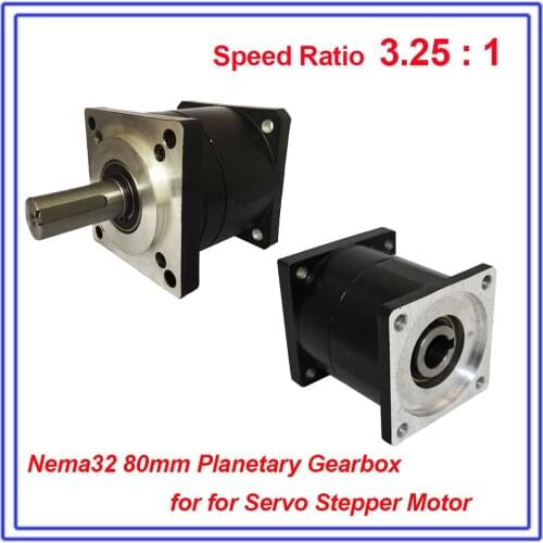80mm Nema32 Ratio 3:1 Planetary Gearbox Speed Reducer Shaft 19mm Carbon steel Gear for Servo Stepper Motor