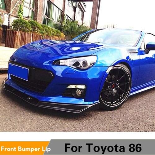 Carbon Fiber Front Bumper Lip Spoiler Splitters For Subaru BRZ 2013 - 2016 Front Bumper Lip Splitters Apron Spoiler Carbon Fiber