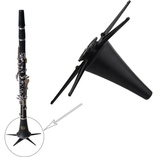 Clarinet Stand Bracket Portable Plastic Black