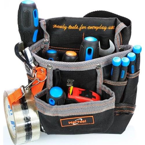 ZK30 Tool Bag 600D Oxford Tool Belt for Electrician Technician Waist Pocket Pouch Small Tool Bag With Belt Screwdriver Holder