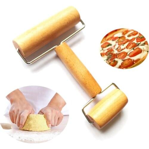 Rolling Pin Portable Wooden H-Shape Dough Roller Pastry Roller Baking Roller Baking Cooking Tools