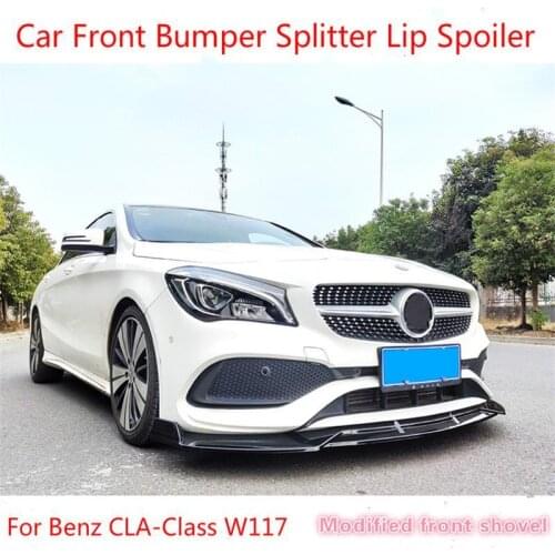 3PCS Car Front Bumper Splitter Lip Spoiler Surround Front Shovel E-class Modification For Mercedes Benz CLA-Class W117 2016-2020