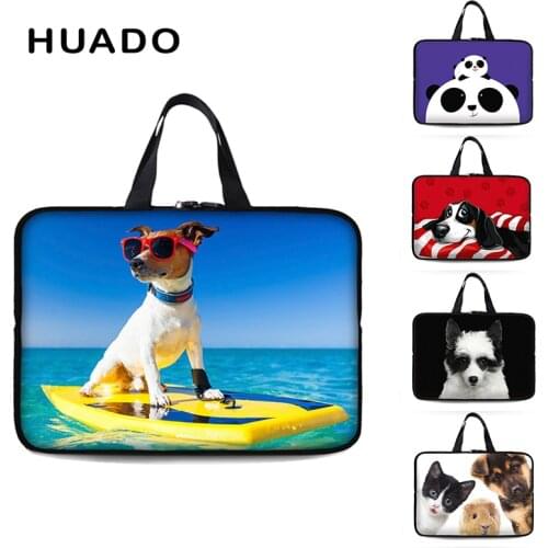 Cute dog notebook bag for 13inch portable case 15.6 laptop bags 12"14"17"PC handbag for women case for mac air 13.3/dell/hp/asus