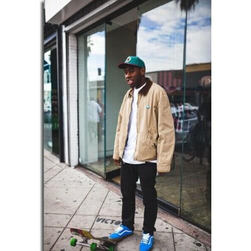 Tyler The Creator Rap Hip Hop Star Music Silk Fabric Wall Poster Art Decor Sticker Bright