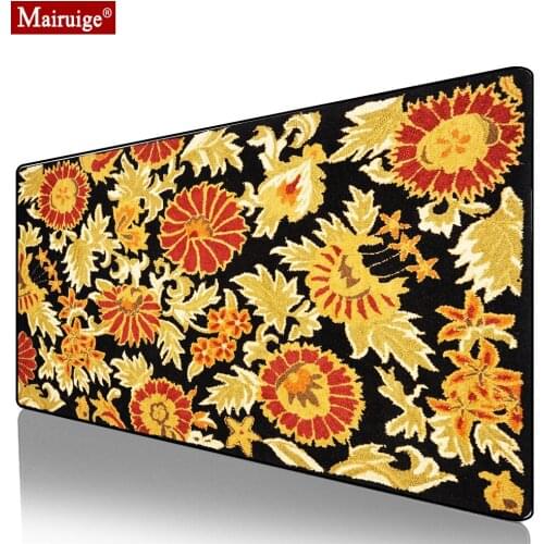 Vintage Persian Rug Flower Mouse Pad XXL Gamer Desk Mat Large Keyboard Pad Computer PC Padmouse Gaming MousePad 90x40cm/70x30cm