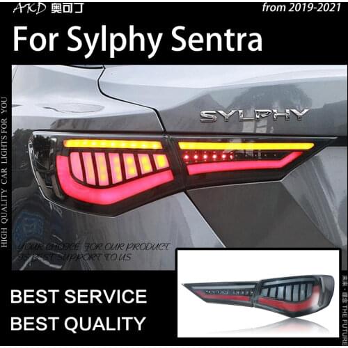 AKD Car Styling for Nissan Sylphy Tail Lights 2019 2020 2021 New Sentra LED Tail Lamp DRL Signal Brake Reverse auto Accessories