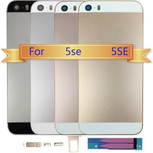For Apple iPhone 5SE Back Battery Cover Rear Door Housing Case Middle Chassis Replacement For iPhone 5SE Back Housing