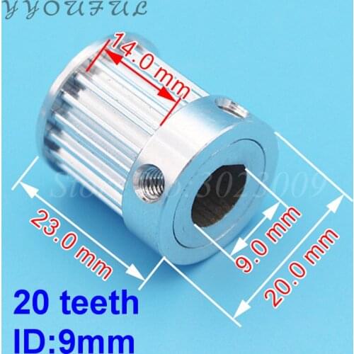 Large format printer spare parts Allwin Xuli Dika Polar carriage motor gear pulley small gear 20 teeth inner diameter 9mm