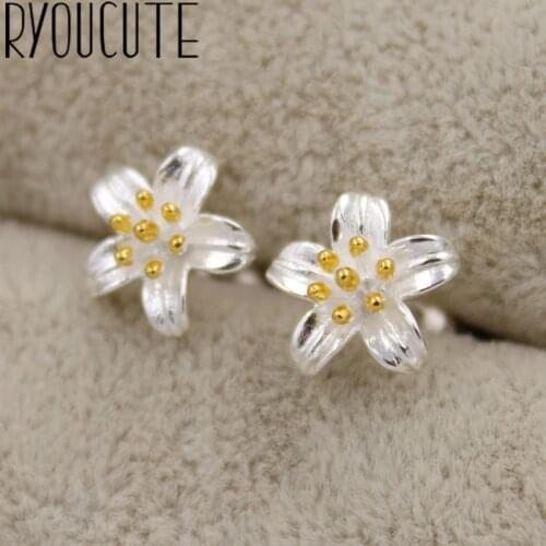 Bijoux 2019 Bohemian Earrings Ladies Silver Color Flower Earrings for Women Wedding Statement Jewelry Pendientes