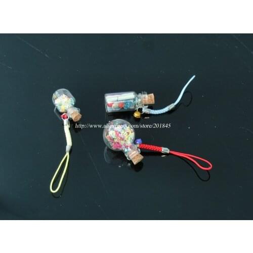 1Pc Gift Glass Bottle Decoration Bottle Colorful Nylon Rope lucky Wish Jewelry Bottles